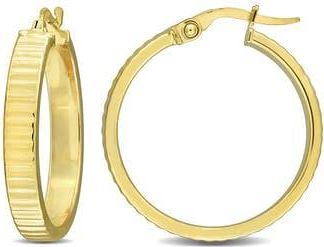 Delmar Ribbed Hoop Earrings in Gold at Nordstrom Rack