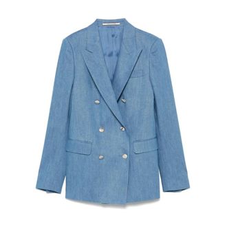 Tagliatore Blazers, female, Blue, Size: L Tagliatore Jackets Clear Blue