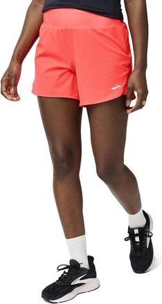 Brooks Womens Brooks Chaser 2.0 Running Shorts Neo Cayenne Stretch 5 Active GBO2040