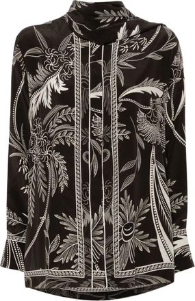 F.R.S. For Restless Sleepers Dark Brown botanical-print shirt
