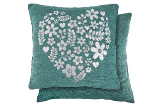 Emma Barclay Amor Heart - Cushion Cover in Teal - Emma Barclay | TJ Hughes