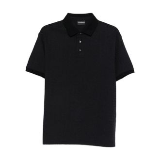 Emporio Armani Cotton Polo Shirt - Heren - Polos - Zwart - M - Katoen - Tops