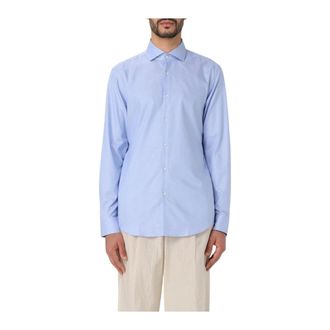 HUGO BOSS Heren, Overhemden, Blauw, Maat: 2XL Katoen