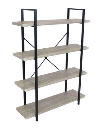 Sunnydaze 4-Shelf Industrial Freestanding Etagere Bookshelf