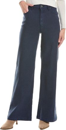 Hudson Hudson Jeans Jodie High-Rise Loose Fit Linen-Blend Mood Indigo Wide Leg Jean