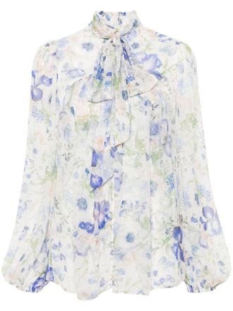 Zimmermann Natura floral-print blouse - White