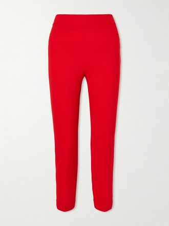 Tove Pantaloni Skinny Cropped In Cr&ecirc;pe Stretch Drew - Rosso