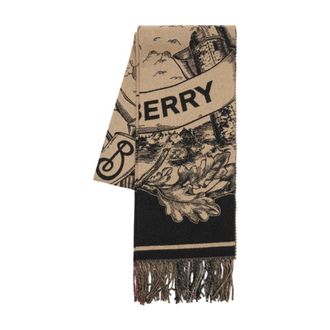 Burberry Mens Mu Gallant Knight Scarf - Burberry Cashmere Beige Accessories
