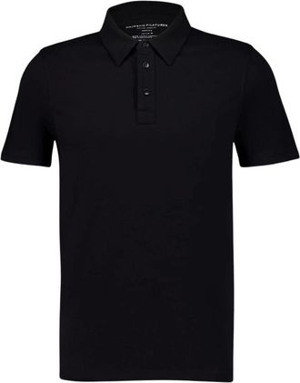 Majestic Filatures Zwarte Katoenen Poloshirt - Heren - Polos - Zwart - M - Katoen - Tops
