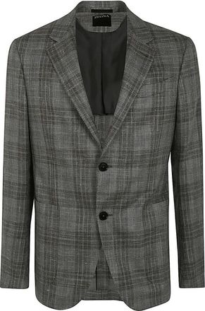 Ermenegildo Zegna Wol- en zijdeblend Jas - Heren - Blazers - Grijs - S - Wol - Jassen
