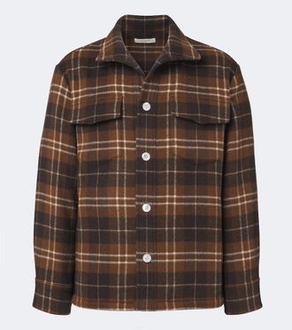 Umit Benan St. Moritz plaid cashmere overshirt
