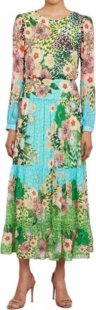 Saloni Isabel Midi Dress In Plumeria Wave