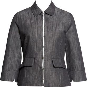 Paloma Wool Valeva Organic Cotton & Linen Denim Jacket in 209 - Grey at Nordstrom, Size X-Small