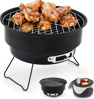 OEM Barbacoa Plegable Port&aacute;til De Carb&oacute;n De 26x26x18 Cm Con Bolsa Isot&eacute;rmica. Ideal Para Camping, Jard&iacute;n Y Terraza