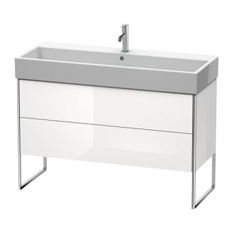 Duravit Duravit Xsquare Vanity Unit Vertical 118.4x 46.0 Cm, 2 Cajones, Para Lavabo Vero Air 235012, Color (frente/cuerpo): Albaricoque Perla Seda Laca Mate -