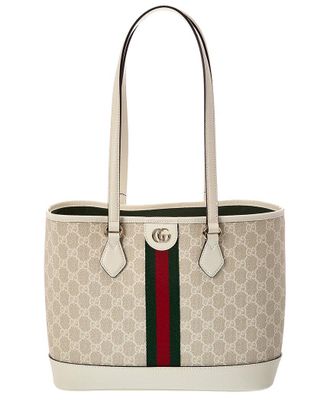 Gucci Ophidia Medium Canvas & Leather Tote