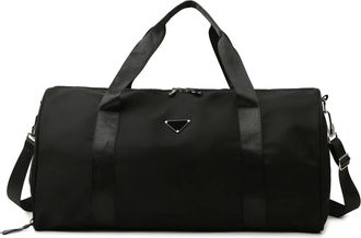 Generic Travel Fitn Bag Large Capaci Dry Wet Separation Yoga Training ort Trip Sport with Rod,Compatible For Men And Women(Black)