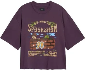 PacSun Spookshow Cutoff Graphic T-Shirt in Purple at Nordstrom, Size X-Large