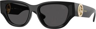 Burberry Cat-Eye Zonnebril - Dames - Zonnebrillen - Zwart - 52 MM - Accessoires