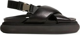 Moncler Solarisse Sandalen - Dames - Sandalen - Zwart - 41 EU - Leer - Schoenen