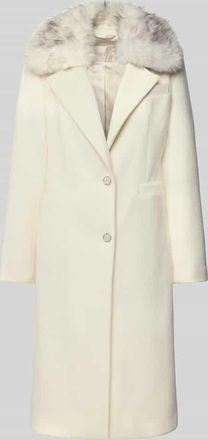 Guess Regular Fit Mantel mit Reverskragen Modell Karole in Ecru, Größe XL