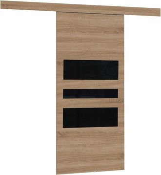 Mirjan24 Puerta Corredera Dover 140, Roble Sonoma + Negro