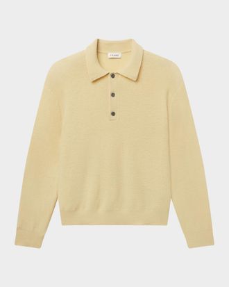 Frame Denim Men & apos;s Boiled Wool Polo Sweater