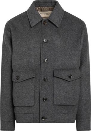 Valentino Garavani Caban - Heren - Zomerjassen - Grijs - 2XL - Jassen
