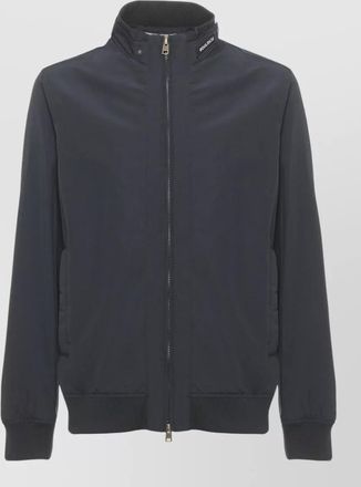 Woolrich cotton bomber jacket ribbed cuffs hem