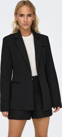 Only Kurzblazer ONLY ONLPEACH L/S FIT BLAZER TLR NOOS, Damen, Gr. 34 (XS), gr&uuml;n (schwarz), Web, Obermaterial: 94% Polyester, 6% Elasthan, unifarben, slim f