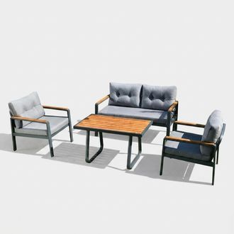 Emob Juego De Sal&oacute;n De Jard&iacute;n De Aluminio Con Mesa Auxiliar Tivoli