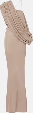 CHRISTOPHER ESBER Abito lungo monospalla Aiba in jersey