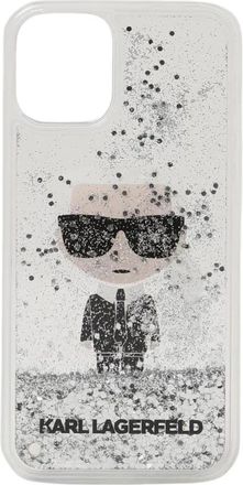Karl Lagerfeld Liquid Glitter Telefoonhoesje - Heren - Telefoonaccessoires - Grijs - ONE Size - Accessoires