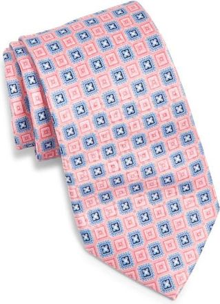 Nordstrom Geometric Print Silk Tie in Pink at Nordstrom