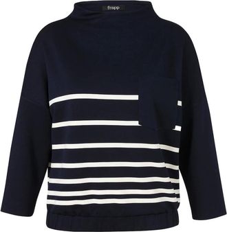 Frapp Dames, Sweatshirts & Hoodies, Blauw, Maat: XL Viscose