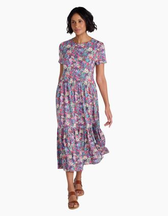 Mountain Warehouse Womens Mountain Warehouse Womens/Ladies Sardinia Floral UV Tiered Dress - Multi - Size: 18