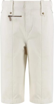 Burberry Capri Katoenen Bermuda Shorts - Dames - Korte broeken - Wit - Maat: XS Katoen