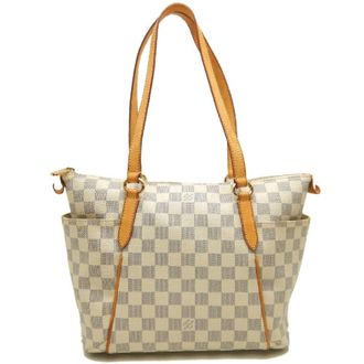 Louis Vuitton Azur Coated Canvas Leather Tote Bag (Pre-Owned)