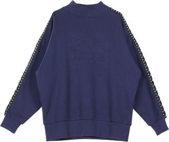 Kappa Blauw Greystone/Zwart Crewneck Sweater - Heren - Sweatshirts - Blauw - S - Hoodies & sweatvesten
