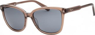 Ferragamo Womens SF815S-210 SF815S 56 210 Fashion Sunglasses - Brown - One Size