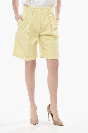 Aspesi Cotton-Blend 2-Pleat Shorts size 38