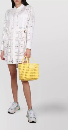 Msgm shirt dress featuring eyelet detailing