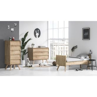 Vox Chambre Compl&egrave;te Lit B&eacute;b&eacute; &Eacute;volutif - Commode &Agrave; Langer - Chiffonnier Vox Vintage Bois