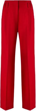 Genny Wide Broeken - Dames - Wijde Broeken - Rood - XS - Broeken