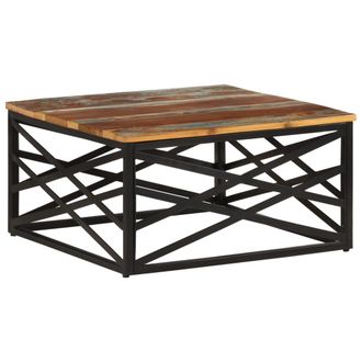 vidaXL Mesa De Centro De Madera Maciza Reciclada 68x68x35 Cm Vidaxl