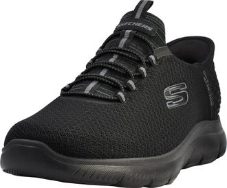 Skechers Mens Summits High Range Slip-in Sneakers, Black/Black, 10.5 X-Wide
