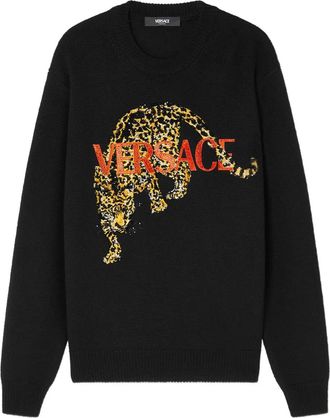 Versace Maglione con decorazione - Nero