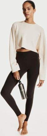 H&M Yoga Leggings With Softmove Lycra in Dark Brown at Nordstrom, Size Medium