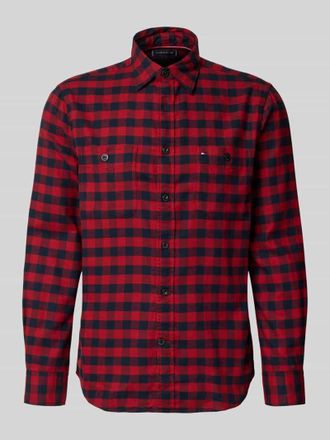 Tommy Hilfiger Regular Fit Freizeithemd aus reiner Baumwolle Modell BUFFALO in Rot, Gr&ouml;&szlig;e L