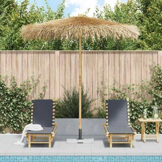 Berkfield Home Tiki Umbrella with Banana Leaf Canopy 240 cm Bamboo